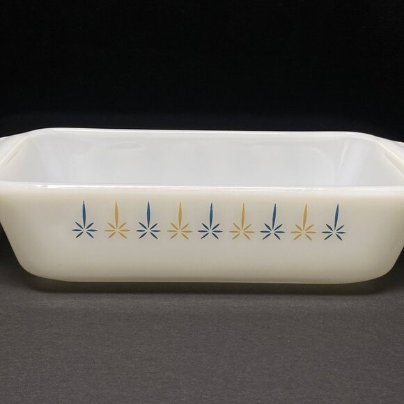 Vintage Fire King Candle Glow  1QT Loaf Pan Ovenware Anchor Hocking Bakeware - Picture 2 of 10